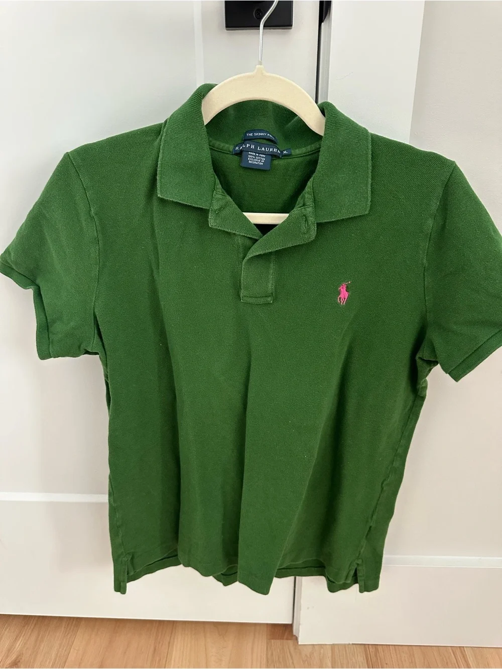 Ralph Lauren Kids Dark Green Polo with Pink Pony